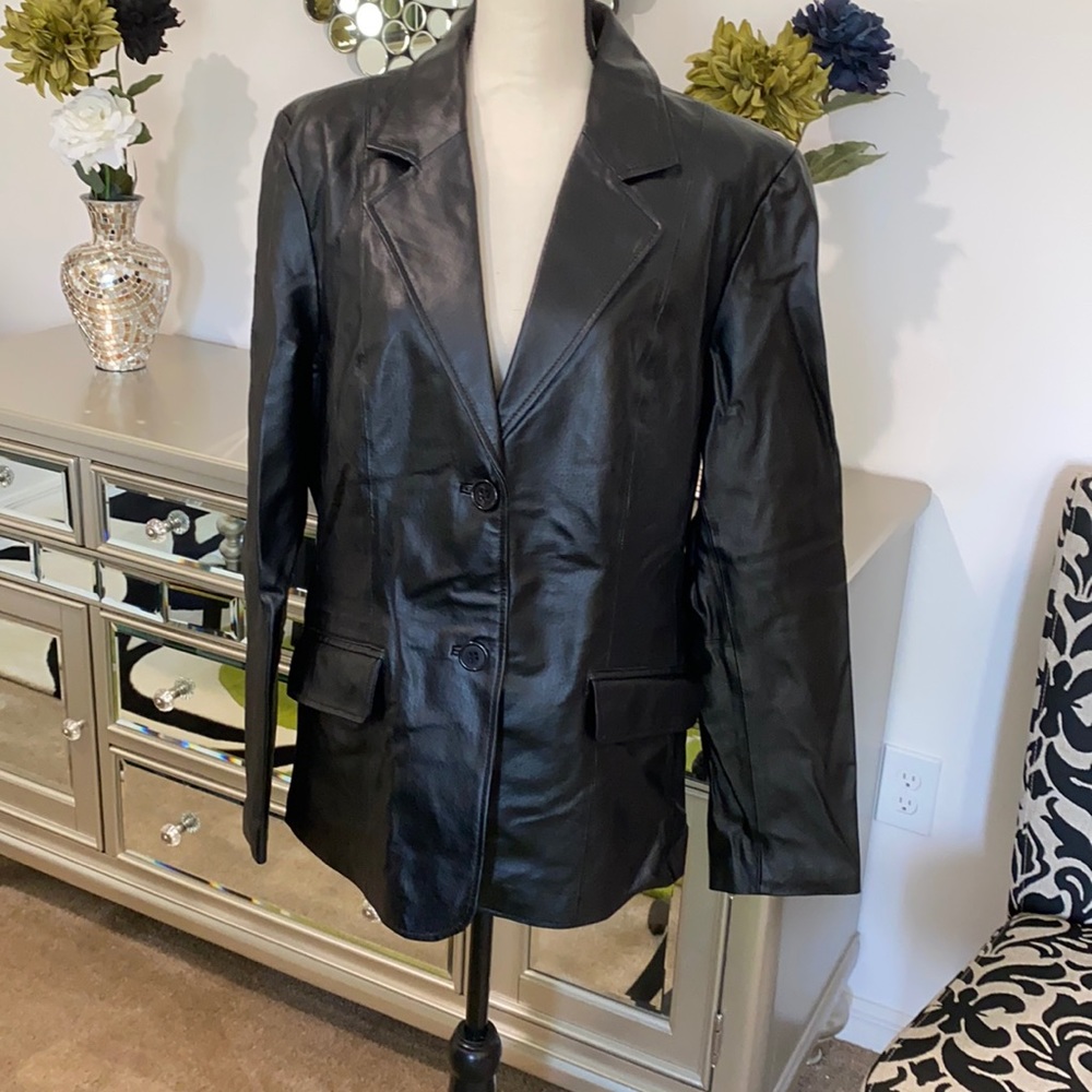 💥Genuine Leather Jacket/Blazer - Picture 1 of 4